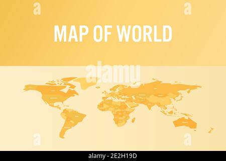 Carte du monde dans un design moderne. Illustration vectorielle. Illustration de Vecteur