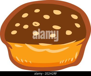 Illustration du muffin. Élément de conception pour affiche, carte, bannière, menu. Illustration vectorielle Illustration de Vecteur