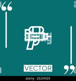 Icône vecteur pistolet à eau icône linéaire. Ligne avec contour modifiable Illustration de Vecteur
