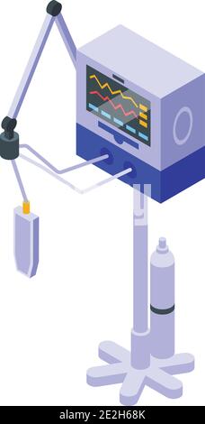 Icône du ventilateur ICU. Isométrique de l'icône de vecteur de ventilateur icu pour la conception Web isolée sur fond blanc Illustration de Vecteur
