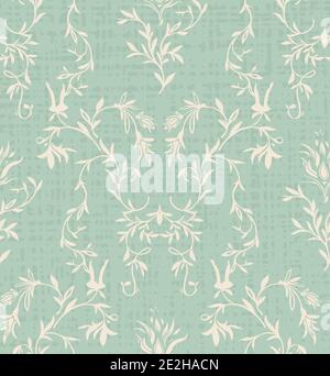 Imprimé géométrique royal d'Acanthus, texture vert sauge vintage. Arrière-plan classique de la nature. Style art déco style ancien style wallapper vector Illustration de Vecteur
