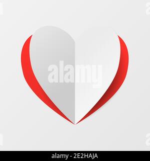 Coeur de papier rouge Illustration de Vecteur