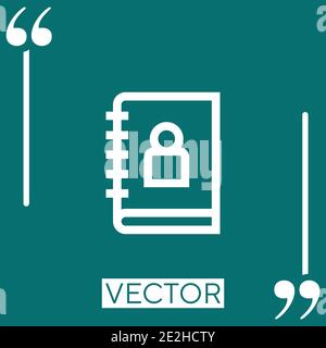 Icône de vecteur de livre d'adresse icône linéaire. Ligne de contour modifiable Illustration de Vecteur