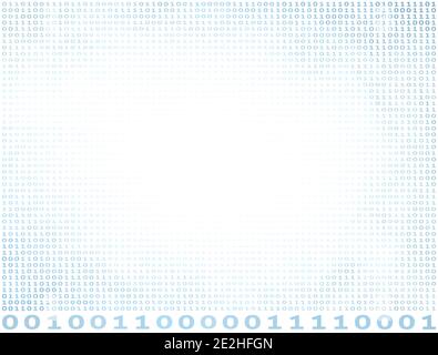 Fond de code binaire numérique avec bleu grisâtre 0 et 1. Motif graphique vectoriel avec effet demi-ton Illustration de Vecteur