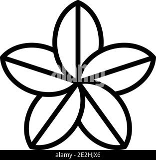 Icône Plumeria champa. Outline plumeria champa icône vectorielle pour la conception de sites Web isolé sur fond blanc Illustration de Vecteur