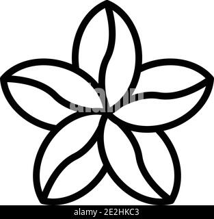 Icône Plumeria Bunch. Outline plumeria botte icône de vecteur pour la conception de Web isolée sur fond blanc Illustration de Vecteur