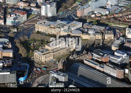 Vue aérienne d'un point de repère de Liverpool Banque D'Images