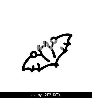 Icône de vecteur de chauves-souris sur fond blanc. Symbole d'icône de chauve-souris à vecteur plat de la collection moderne halloween pour le concept mobile et la conception d'applications Web. Illustration de Vecteur