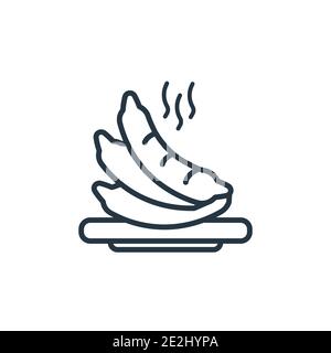 Icône vecteur de contour de saucisse. Icône en forme de saucisse noire fine, vecteur plat illustration d'élément simple du concept de restaurant modifiable isolé sur blanc Illustration de Vecteur