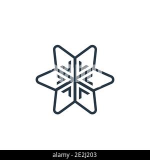 Décoration étoile de petits triangles représentant une icône vectorielle. Déco étoile noire fine ligne de petits triangles icône, vecteur plat illustration d'élément simple f Illustration de Vecteur