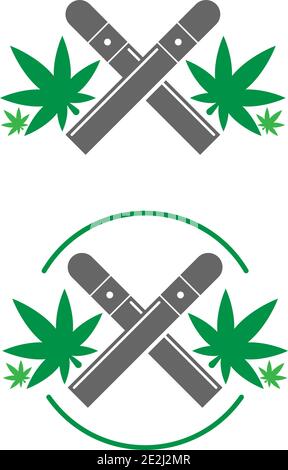 Illustration du modèle vectoriel du logo feuille de cannabis Illustration de Vecteur