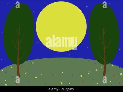 Lune Illustration de Vecteur