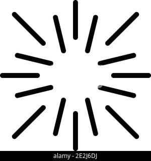 Icône de feu d'artifice du nouvel an. Outline firework nouvelle année icône de vecteur pour la conception de Web isolée sur fond blanc Illustration de Vecteur