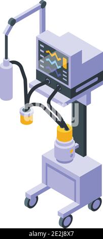 Icône du ventilateur de l'équipement médical. Isométrique de l'équipement médical icône de vecteur de ventilateur pour la conception de Web isolée sur fond blanc Illustration de Vecteur
