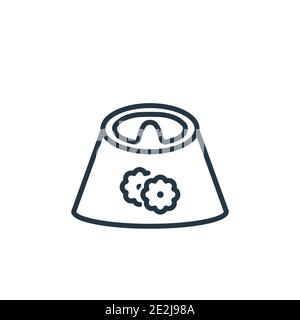Icône de vecteur de contour de pot. Icône de pot noir à ligne mince, vecteur plat illustration d'élément simple des enfants modifiables et concept de bébé isolé de trait sur Illustration de Vecteur