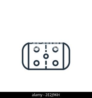 Icône de vecteur de contour de cour de glace. Icône de cour de glace noire à ligne mince, vecteur plat illustration d'élément simple du concept de hockey modifiable tracé isolé Illustration de Vecteur