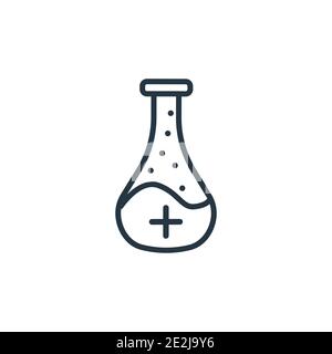 Icône de vecteur de substance médicale. Icône de substance médicale noire à ligne mince, vecteur plat illustration d'élément simple de santé modifiable et medica Illustration de Vecteur