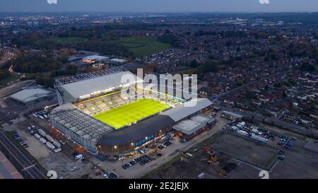 Une vue aérienne d'Elland Road, stade de Leeds United Copyright 2020 © Sam Bagnall Banque D'Images