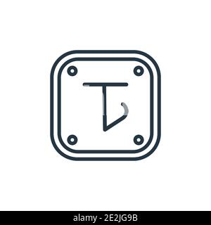 Icône de vecteur de contour de langage bengali. Fine ligne noire bengali langue icône, vecteur plat illustration d'élément simple de l'Inde modifiable concept isola Illustration de Vecteur