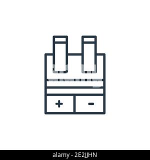 Icône de vecteur de contour d'électrolyse. Icône d'électrolyse noire à ligne mince, illustration d'élément simple à vecteur plat provenant de concepts industriels éditables isolés Illustration de Vecteur