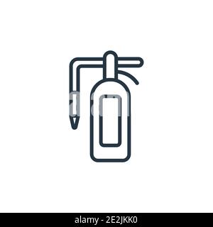 Symbole représentant un extincteur icône vectorielle. Icône de signe d'extincteur noir à ligne mince, vecteur plat illustration d'élément simple de l'édition générale Illustration de Vecteur
