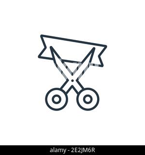 Icône de vecteur de contour d'inauguration. Icône d'inauguration noire fine ligne, vecteur plat illustration d'élément simple de concept général modifiable isolé St Illustration de Vecteur