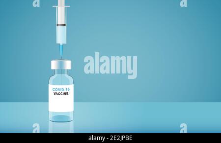 Concept du vaccin Covid-19. Illustration de Vecteur