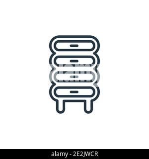 Icône de vecteur de contour d'armoire. Icône d'armoire noire fine ligne, vecteur plat illustration d'élément simple du concept de meuble modifiable tracé isolé Illustration de Vecteur