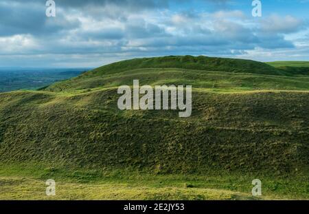 Hambledon Hill, un fort préhistorique principalement Iron Age Hill, sur la craie à Dorset. Banque D'Images