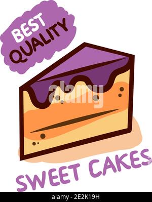 Gâteaux sucrés et savoureux. Qualité optimale. Illustration vectorielle Illustration de Vecteur