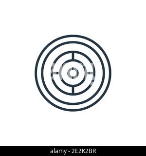 Icône de vecteur de contour de roulette. Icône de roulette noire fine ligne, vecteur plat illustration d'élément simple du concept de divertissement modifiable isolé sur W Illustration de Vecteur