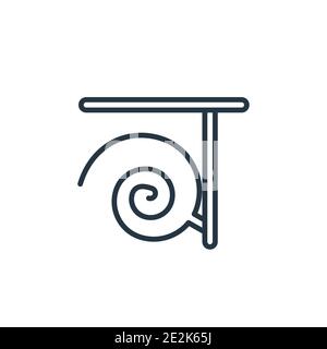 Icône de vecteur de contour de langage bengali. Fine ligne noire bengali langue icône, vecteur plat illustration d'élément simple de l'Inde modifiable concept isola Illustration de Vecteur