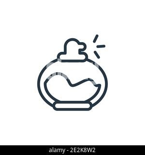 Icône vectorielle circulaire de flacon de parfum. Icône de bouteille de parfum circulaire noire à ligne mince, vecteur plat illustration d'élément simple de fashi modifiable Illustration de Vecteur