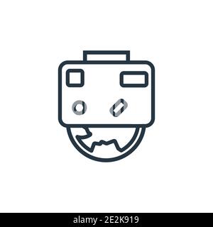 Icône de vecteur de contour de déplacement. Icône de déplacement noire à trait fin, vecteur plat illustration d'élément simple à partir d'un contour isolé de concept de temps libre modifiable Illustration de Vecteur