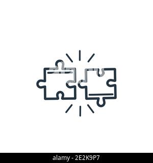 Icône de vecteur de contour de compatibilité. Icône de compatibilité noire fine ligne, vecteur plat illustration d'élément simple à partir d'un concept général modifiable isolé Illustration de Vecteur