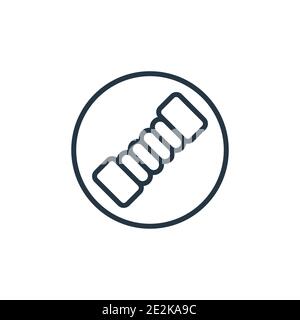 Icône de vecteur de contour de traction. Icône de strandtilling noire à ligne mince, illustration d'élément simple à vecteur plat de l'ISO de concept de forme gymandfitness modifiable Illustration de Vecteur