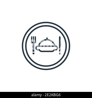 Icône de vecteur de contour des aliments. Icône aliments noirs à ligne mince, vecteur plat illustration d'élément simple du concept alimentaire modifiable tracé isolé sur bac blanc Illustration de Vecteur