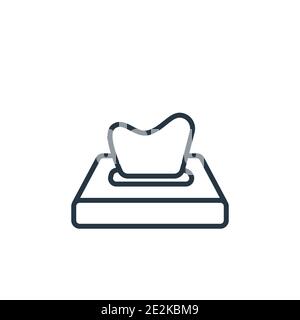 Icône vectorielle des serviettes. Icône de serviettes noires à lignes fines, illustration d'éléments simples à vecteur plat provenant d'un concept d'hôtel et de restaurant modifiable isolé Illustration de Vecteur