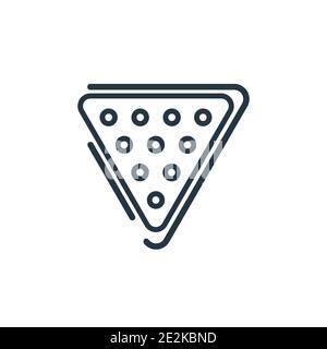 Icône de vecteur de contour de billard. Icône de billard noir à ligne mince, illustration d'élément simple à vecteur plat du concept de divertissement et d'arcade modifiable Illustration de Vecteur