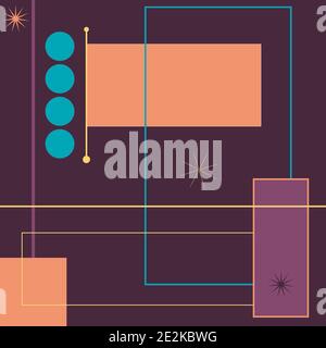 Image d'arrière-plan abstraite de forme rétro. Illustration de Vecteur