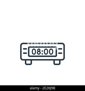 Affichage numérique icône vectorielle 60. Ecran numérique noir fin 60 icône, vecteur plat illustration d'élément simple de la console d'éducation modifiable Illustration de Vecteur
