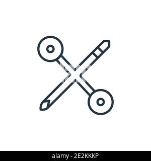 Icône de vecteur de contour de Piercings. Icône de perçage noir à ligne mince, vecteur plat illustration d'élément simple à partir de gestes modifiables concept de contour isolé Illustration de Vecteur