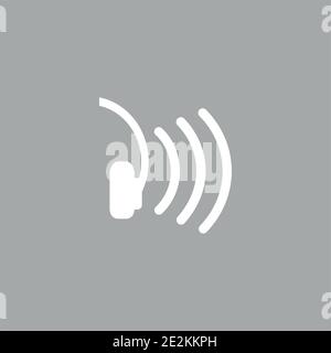 Casque avec icône de volume sonore. Illustration de Vecteur
