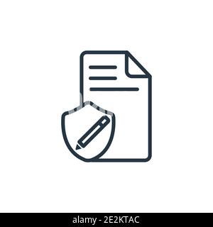 Icône de vecteur de contour de rectification. Fine ligne noire icône de rectification, vecteur plat illustration d'élément simple de gdpr modifiable concept isolé str Illustration de Vecteur