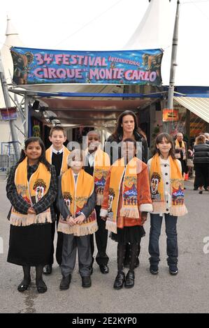 Princesse Stephanie de Monaco pendant la troisième journée du 34e Festival International du Cirque à Monte Carlo, Monaco, le 16 2010 janvier. Document photo du Palais de Monaco/ABACAPRESS.COM Banque D'Images