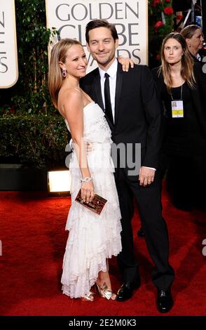 Jennifer Meyer et Tobey Maguire à la 67e cérémonie des Golden Globe Awards, qui s'est tenue à l'hôtel Beverly Hilton de Los Angeles, CA, Etats-Unis, le 17 janvier 2010. Photo de Lionel Hahn/ABACAPRESS.COM (photo : Jennifer Meyer, Tobey Maguire) Banque D'Images