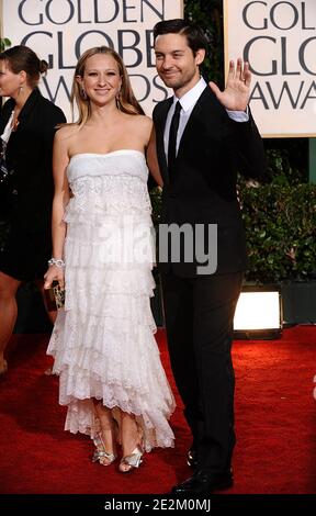 Jennifer Meyer et Tobey Maguire à la 67e cérémonie des Golden Globe Awards, qui s'est tenue à l'hôtel Beverly Hilton de Los Angeles, CA, Etats-Unis, le 17 janvier 2010. Photo de Lionel Hahn/ABACAPRESS.COM (photo : Jennifer Meyer, Tobey Maguire) Banque D'Images