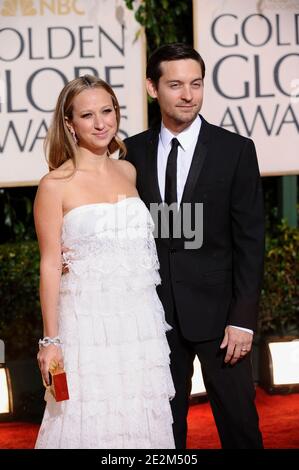 Jennifer Meyer et Tobey Maguire à la 67e cérémonie des Golden Globe Awards, qui s'est tenue à l'hôtel Beverly Hilton de Los Angeles, CA, Etats-Unis, le 17 janvier 2010. Photo de Lionel Hahn/ABACAPRESS.COM (photo : Jennifer Meyer, Tobey Maguire) Banque D'Images