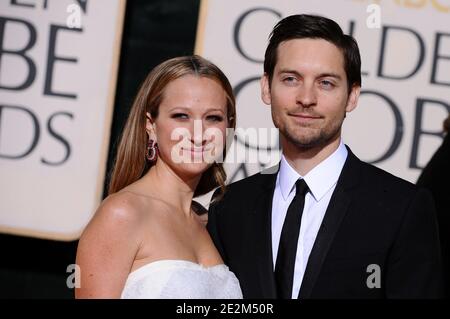 Jennifer Meyer et Tobey Maguire à la 67e cérémonie des Golden Globe Awards, qui s'est tenue à l'hôtel Beverly Hilton de Los Angeles, CA, Etats-Unis, le 17 janvier 2010. Photo de Lionel Hahn/ABACAPRESS.COM (photo : Jennifer Meyer, Tobey Maguire) Banque D'Images