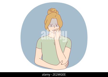 Unhapphess, Grief, Depression concept Illustration de Vecteur